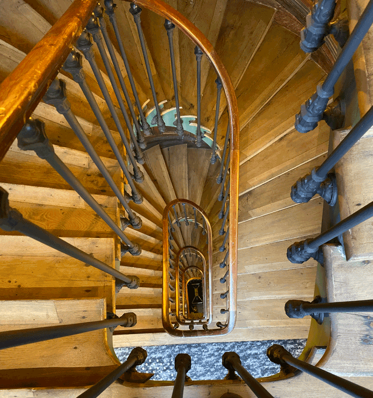 descending stairs